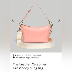 NWT Madewell Leather Carabiner Crossbody Sling Bag